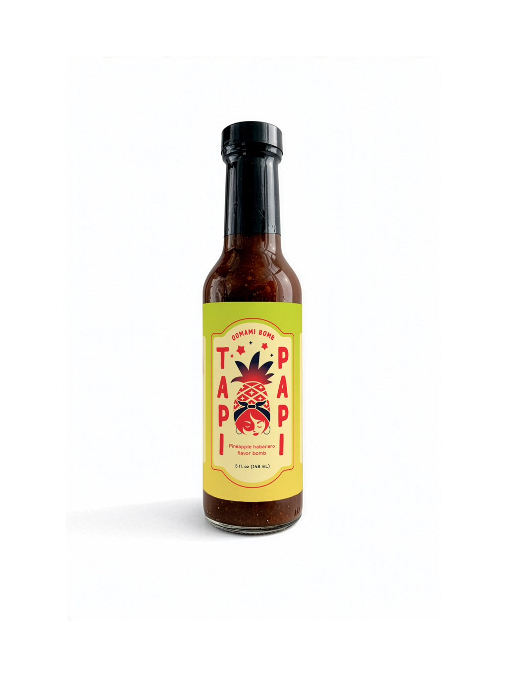 Umami Bomb hot sauce bottle front - Tapi Papi