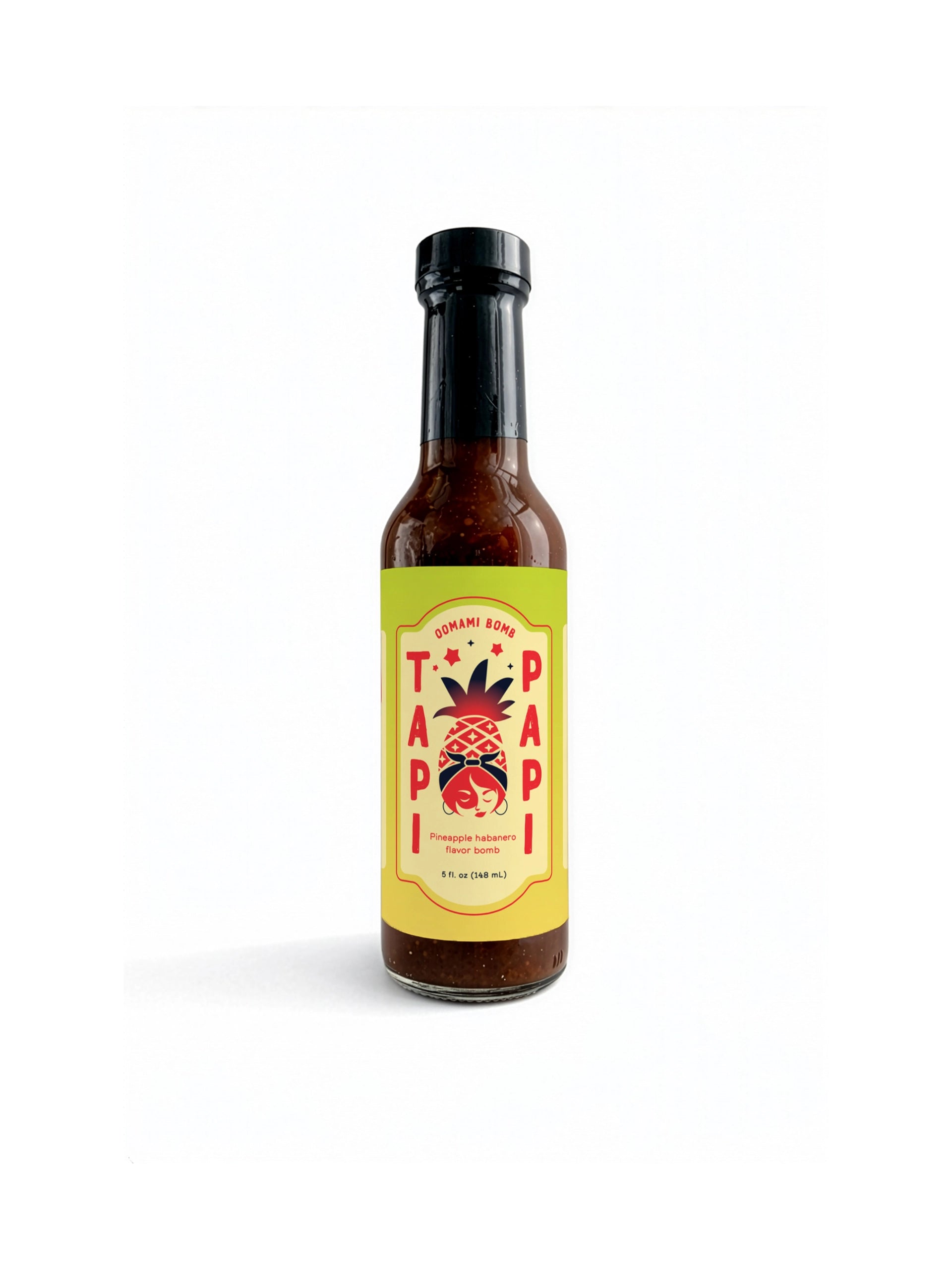 Umami Bomb hot sauce bottle front - Tapi Papi